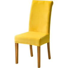 Lalluxy Velvet kėdžių užvalkalai valgomajam kambariui, tamprios, labai minkštos parson kėdžių užvalkalai, kėdžių apsaugos priemonės vakarėliams, naminių gyvūnėlių apsauga, 4 vnt., geltonos spalvos