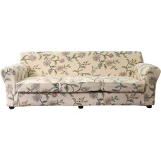 KRFOONN Stretch Sofa Couch Covers for 3 Pillows, Printed Sofa Slipcover with 3 Separate Seat Cushion Covers, Washable Sofa Slipcovers, Furniture Protector for Pets Kids (SOFA 05)