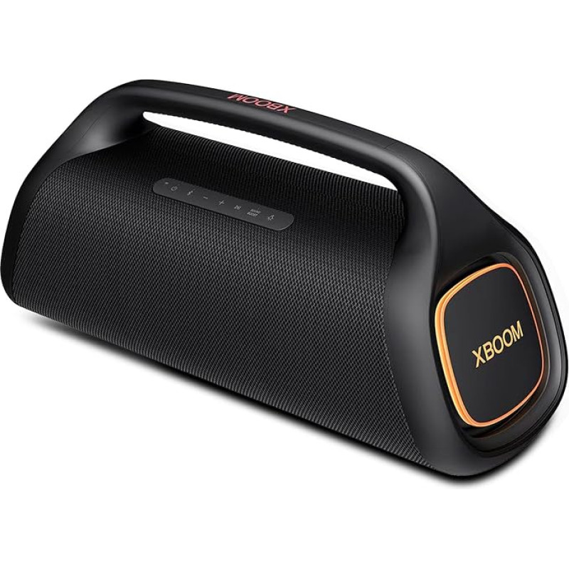 LG XBOOM Go XG9Q Bluetooth Speaker 80W Speaker with Sound Boost, Strobe Lighting, Waterproof and Dustproof (IP67), Dynamic Bass Optimiser, 24 Hours Battery Life, Black