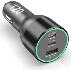 Cigarette Lighter USB C 120W, PD 100W PPS 45W 30W, 12V 24V Car Charger Cigarette Lighter Car Charger Car Adapter for iPhone 15 14 Pro Samsung Galaxy S24 S23 Ultra iPad MacBook Pro Air Laptop