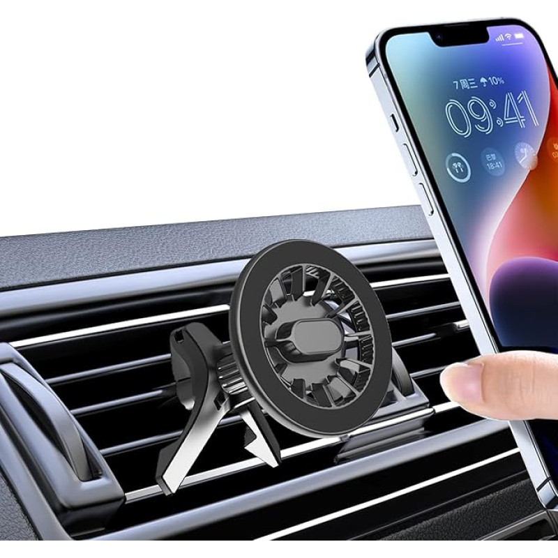 ICAILIN Car Phone Holder Compatible with MercedeBenz Mobile Phone Holder A/B/C/E/S-Class Mini Cooper SMART 451 Fiat 500, Berlingo, Compatible with MagSafe iPhone 12/13/14/15/Mini/Pro/Pro Max