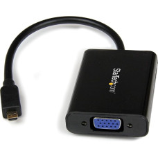 StarTech MCHD2VGAA2 Micro HDMI Male to VGA Female Adapter/Converter with Audio for Smartphone/Ultrabook/Tablet