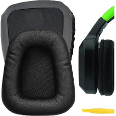 Geekria QuickFit Protein Leder Ersatz Ohrpolster für Razer Chimaera, Razer Electra Gaming Kopfhörer Ohrpolster, Headset Ohrpolster Reparaturteile (Schwarz)