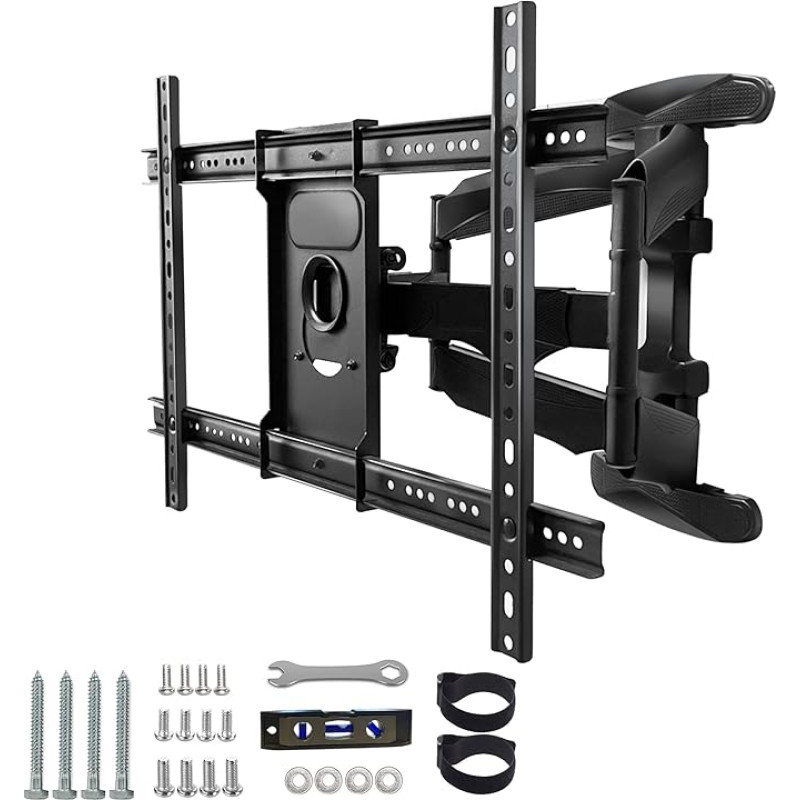 Venton Adjustable, Tilting and Swivelling TV Wall Mount VESA 400 x 600 Max (32 - 75 Inches) - 50 kg Max TV Bracket for Curved Flat TVs and Monitors - TV Mount, Tilt, Swivel