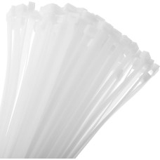 sourcing map Kabelbinder, selbstsichernd, extra lang, Nylon, 10 mm, für Kabelmanagement, Weiß, 40 cm, 100 Stück