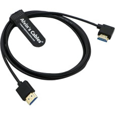 Alvin's Cables Ultra HD 8K HDMI 2.1 Cable HDMI Right to Right Angle High Speed HDMI for Atomos Ninja V Monitor, Z CAM E2, for Sony FS5 | FS7| A7S3 Cameras 6.6ft | 2m