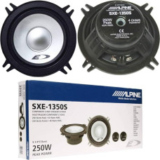 Alpine SXE-1350S 2-Way System 13.00 cm 130 mm 5 Inch Grey Speaker 40 Watt RMS and 250 Watt Max 4 Ohm 90 dB SPL 1 Pair