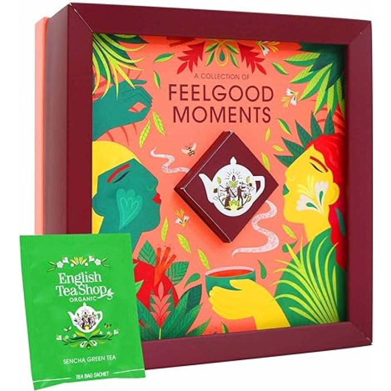 ETS Tea Gift Box Feelgood Moments | Premium Tea Gift Set with 4 x 8 Ayurveda Tea Varieties | Tea Set for Birthday, Christmas, Easter | Organic | 32 Tea Bags