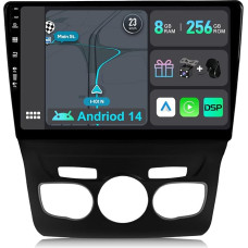 YUNTX [8GB + 256GB] Android 12 Car Radio for Citroen C4 C4L DS4 (2013-2017)-[Integrated CarPlay/Android Car/DSP/GPS]-10.1 Inch IPS 2.5D Camera + MIC-DAB/Mirror Link/Bluetooth 5.0/360 Camera/Steering