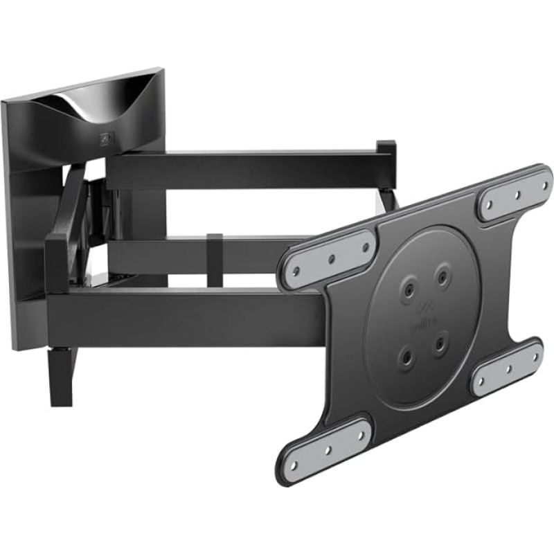 Meliconi SPACE SYSTEM DUALMOTION OLED TV Wall Mount with Double Arm and Double Rotation, OLED TV Mount for TVs from 40 inches to 82 inches, VESA Mount 200-300-400x200, Load Capacity: 55 kg, Black