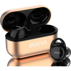 Eono Wireless Bluetooth Headphones Eonobuds3 Wireless Sports Headphones In-Ear Earphones with Ear Hooks, Clear Sound, IPX7 Waterproof, Touch Control, USB-C Charging (Gold)