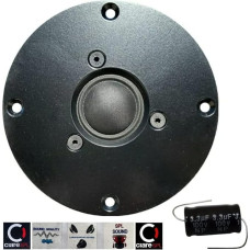 1 Tweeter CIARE HT263 Dome Driver Black 100 Watt RMS 200 Watt Max 11.00 cm 110 mm Impedance 8 Ohm Sensitivity 91 dB for Home + Capacitor, Pack of 1