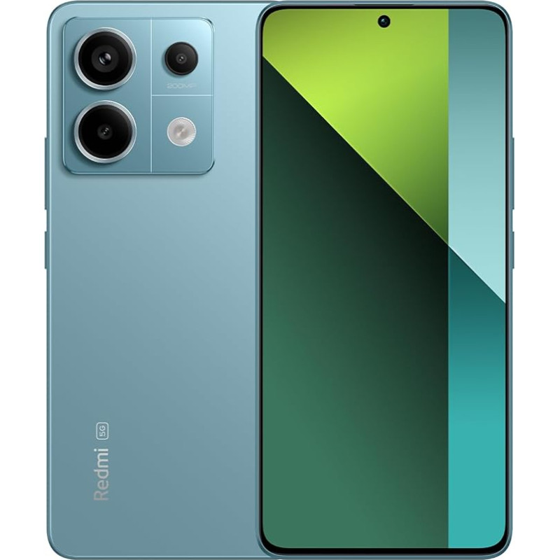 Xiaomi Redmi Note 13 Pro 5G Ocean Teal - Smartphone 8+256GB, Snapdragon 4nm Processor, 200MP Camera, 120Hz AMOLED Display, 67W, 5100mAh, 3D Curved Display