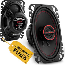 DS18 GEN-X4.6 4x6 135 Watt 2-Way Coaxial Speakers 4-Ohm - Sold as Pair 2 Black