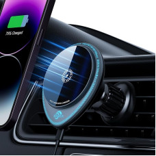 SOARUN Mobile Phone Holder Car Magnet with Charging Function, 15 W Car Mobile Phone Charging Stations Mobile Phone Holder Car Magnetic Car Holder Ventilation for iPhone 15 14 13 12 Pro Max Mini Plus