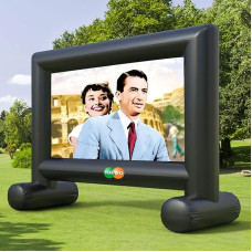 Fayelong Outdoor Video Projector, Inflatable Giant Projector Screen with Carry Bag for Home Cinema Travel Indoor and Outdoor Use (Built-in Fan)