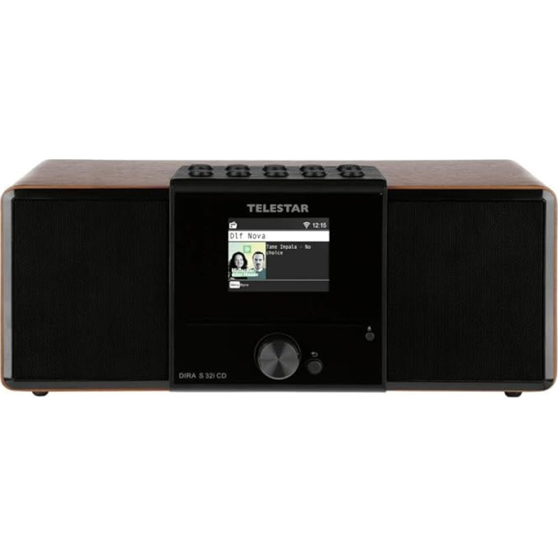 TELESTAR DIRA S 32i CD - Internet Radio / DAB + Radio (Stereo, CD Player, Streaming Services, USB Recording, Bluetooth Transmission and Receive Function) - Wood Effect