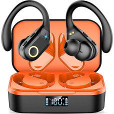 Bluetooth Headphones Sports In-Ear Headphones Wireless Bluetooth 5.3 ENC Noise Cancelling Microphone HD Call, Bass Stereo Sound Earbuds, 48H Playtime USB C Charging Case LED Display IP7 Waterproof