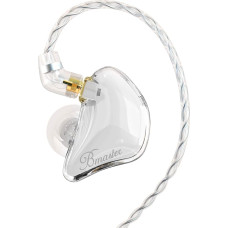 BASN Bmaster Triple Driver In-Ear Headphones with Two Detachable Cables, Suitable for Audio Engineers, Musicians, White