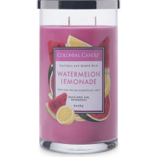 Colonial Candle Large Scented Candle in Glass with Lid Watermelon Lemonade Scented Candle Fruity Candles with Multiple Wicks Candles Long Burning Time (60 h) Candles Red (538 g)