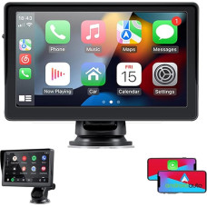 GOFORJUMP Wireless Carplay Android Car Portable Car Screen Smart Display Stereo for 12V 24V Van 7