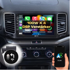 DYNAVIN Android Car Radio Navigation System for VW Sharan Seat Alhambra, 9 Inch OEM Radio with Wireless Carplay and Android Car, Head-up Display, Includes DAB+: D9-DF56 Premium Flex