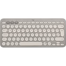 Logitech K380 Multi-Device Bluetooth Wireless Keyboard, French AZERTY - Sand