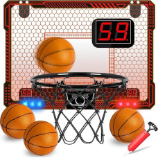 Stay Gent Mini Basketball Hoop for Children and Adults, Mini Basketball Hoop Indoor for Door Hanging Room and Air Pump Bedroom, Office, Sports Game Set Gifts for Boys and Girls