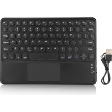10 Inch Bluetooth Keyboard with Touchpad, Wireless Keyboard, Retro Round Keycap Support for Windows, OS X, iOS, Android