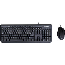 Clavier/souris en Pack - HEDEN Kit Clavier/Souris Multimedia USB Noir French (Azerty)