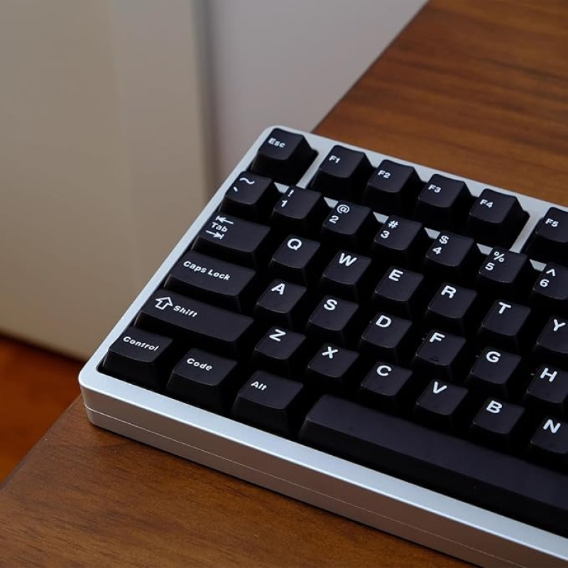 114 Keys Double Shot Black Keycaps Cherry Profile Keycaps Fit for 61/87/104/108 Cherry Mx Switch Mechanical Keyboard