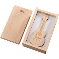 Wooden Guitar USB 2.0 Flash Drive 16GB Memory Stick with Wooden Box (2.0, 16GB)