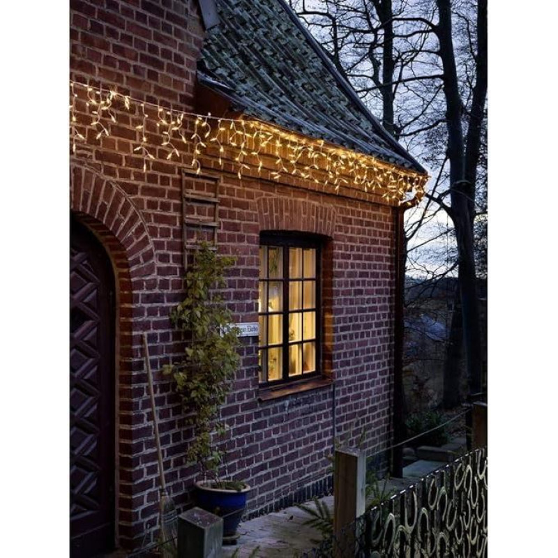 Konstsmide Lichtervorhang-Eisregen Innen/Außen 230 V/50Hz EEK: A (A++ - E) 400 LED Bernstein