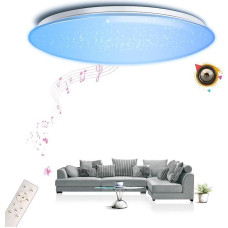 chysongoods - YY LED Music Ceiling Light with Bluetooth Speaker Diameter 40 cm 45 W Voice and App Control Compatible with Alexa/Google Home RGB Colour Changing Dimmable Colour Adjustment with Remote