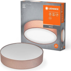 LEDVANCE Orbis Paris ceiling light, 480 mm, brown, 3 x E27 base, can be equipped with smart lamp, high-quality, modern design, with fabric shade, suitable for indoor use, round, IP20 protection class