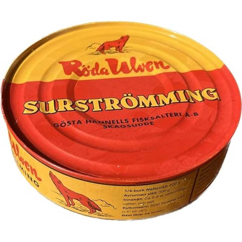 Surströmming HERING | Swedish Specialty | Röda Ulven 300g (Fermented Herring) | Surströmming Challenge