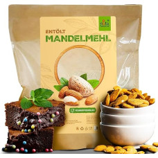 Almond Flour Deoiled 1 kg, Gluten-Free 100% Natural Almond Flour Deoiled Low Carb