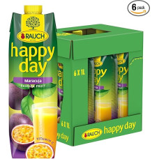 Rauch Happy Day Passion Fruit su daug vitamino C Egzotiška magija ir intensyvus skonis 6 x 1 l Tetra Prism