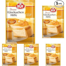RUF Cheesecake Aid, Cream Powder for a Cheesecake Mass, Just Add Milk & Curd, Always Successful, Gluten Free & Vegan (Pack of 5)