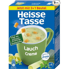 Hot Cup Leek Cream Soup with Crispy Croûtons Pack of 9 (9 x 600 ml) - Ready in Just 2 Minutes - The Perfect Soups - Snack for Relaxing