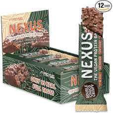 Protein Bar Vegan Double Chocolate Crispy 12 x Nexus Protein Bar - neįtikėtinai skanus ir kreminis - 30 % baltymų - tik 99 kcal - be pridėtinio cukraus - daug skaidulų - puikus užkandis - 12 x 30 g