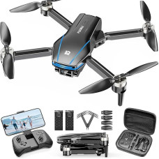 Drone with Camera 4K Professional for Adults Children, Brushless Motor Mini Foldable RC Quadcopter, Tap Fly, Voice Control, Gesture Photography, Toy Gift for Beginners, Boys 8-12