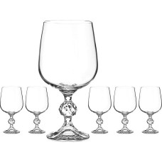 Krištolinės raudono vyno taurės 