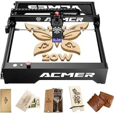 P1 lazerinis graviratorius, 20 W (20000 mW) lazerinio pjovimo staklės, nerūdijančio plieno, medžio, metalo, akrilo, odos ir kt. lazerinio graviravimo staklės, 24 V 4 A nuolatinė srovė