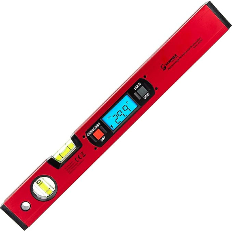 SCHMIDT saugumo įrankiai Spirit Level Protractor Skaitmeninis LCD kampų matavimo prietaisas Magnetinis inklinometras laipsnių matuoklis 0-90°