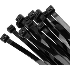 Armpow Pack of 40 12 x 500 mm Tensile Strength 114 kg / 250 lbs Cable Ties Long Robust UV-Resistant Cable Ties with Slider Cable Ties Made of Thick Nylon for Cable Management (Black)
