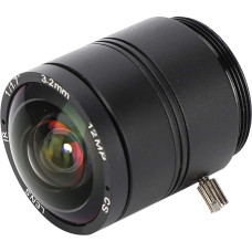 Camera Lens 3.2mm Fixed Focal Length CS Mount 12MP High Resolution CCTV Camera Lens Security Camera Lens
