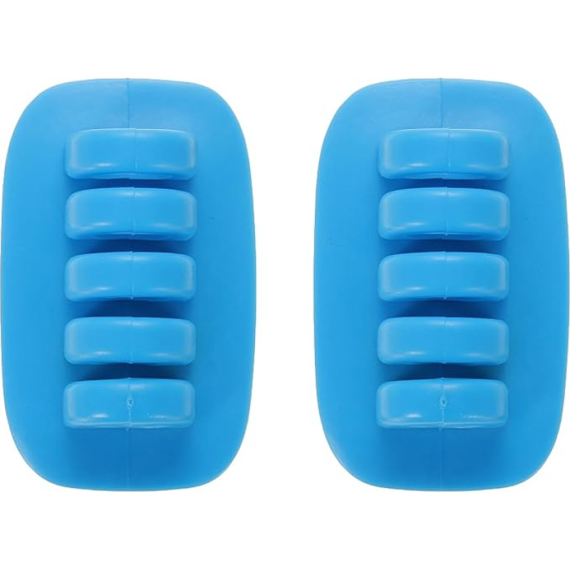sourcing map Kabel-Clips aus Silikon für Kabel-Organizer, Kabel-Clips, Schlafzimmer, Nachttisch, Schreibtisch, Tischzubehör, Büro, Auto, Blau, 2 Stück