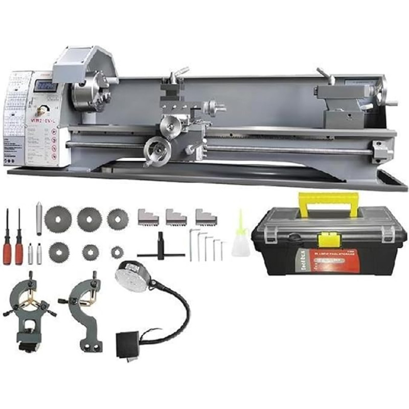 750W Metal Lathe Brushless 8.3 x 29.5 Inch / 210mm x 736mm 50-2500RPM Continuously Variable for DIY Metalworking