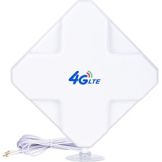 CRC9 antena 35DBI GSM didelio stiprumo 4G LTE antena Dual Mimo Wifi signalo stiprintuvas Tinklo priėmimas Didelio nuotolio antena su CRC9 jungties kabeliu, skirta mobiliajam karštajam taškui (CRC9 antenos viduje)